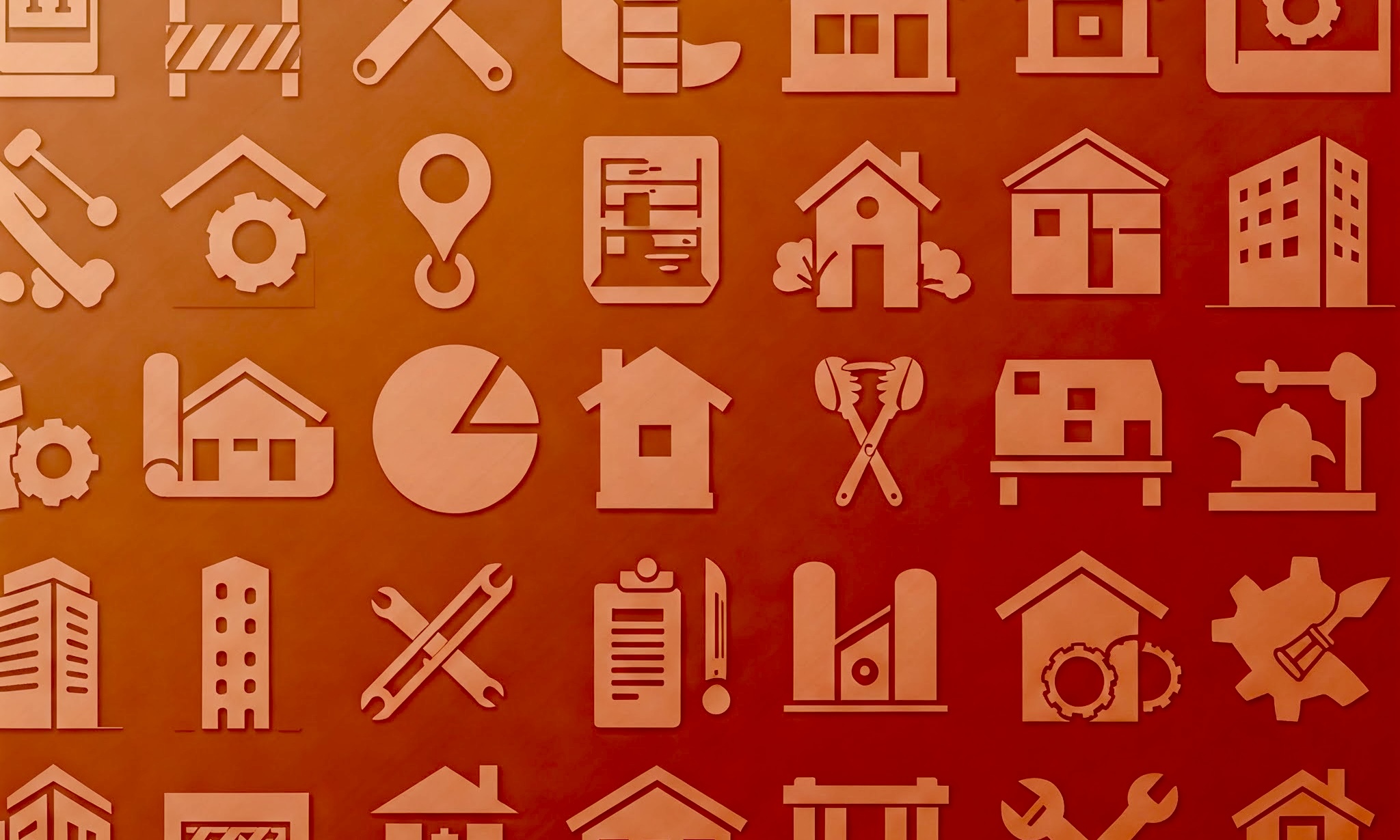 photo of Grid of Construction and Building Symbols
